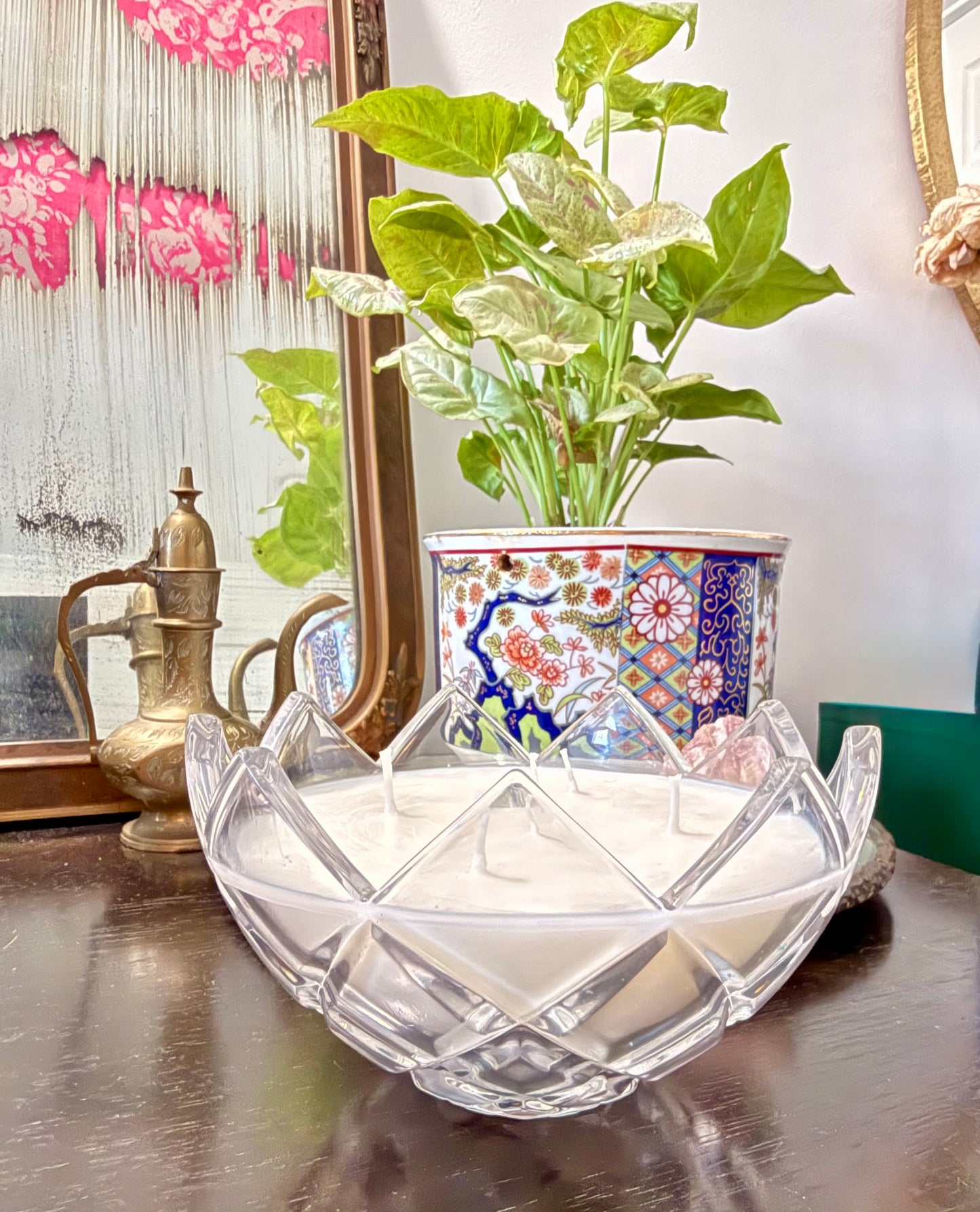 Crystal Lotus Bowl Soy Wax Candle