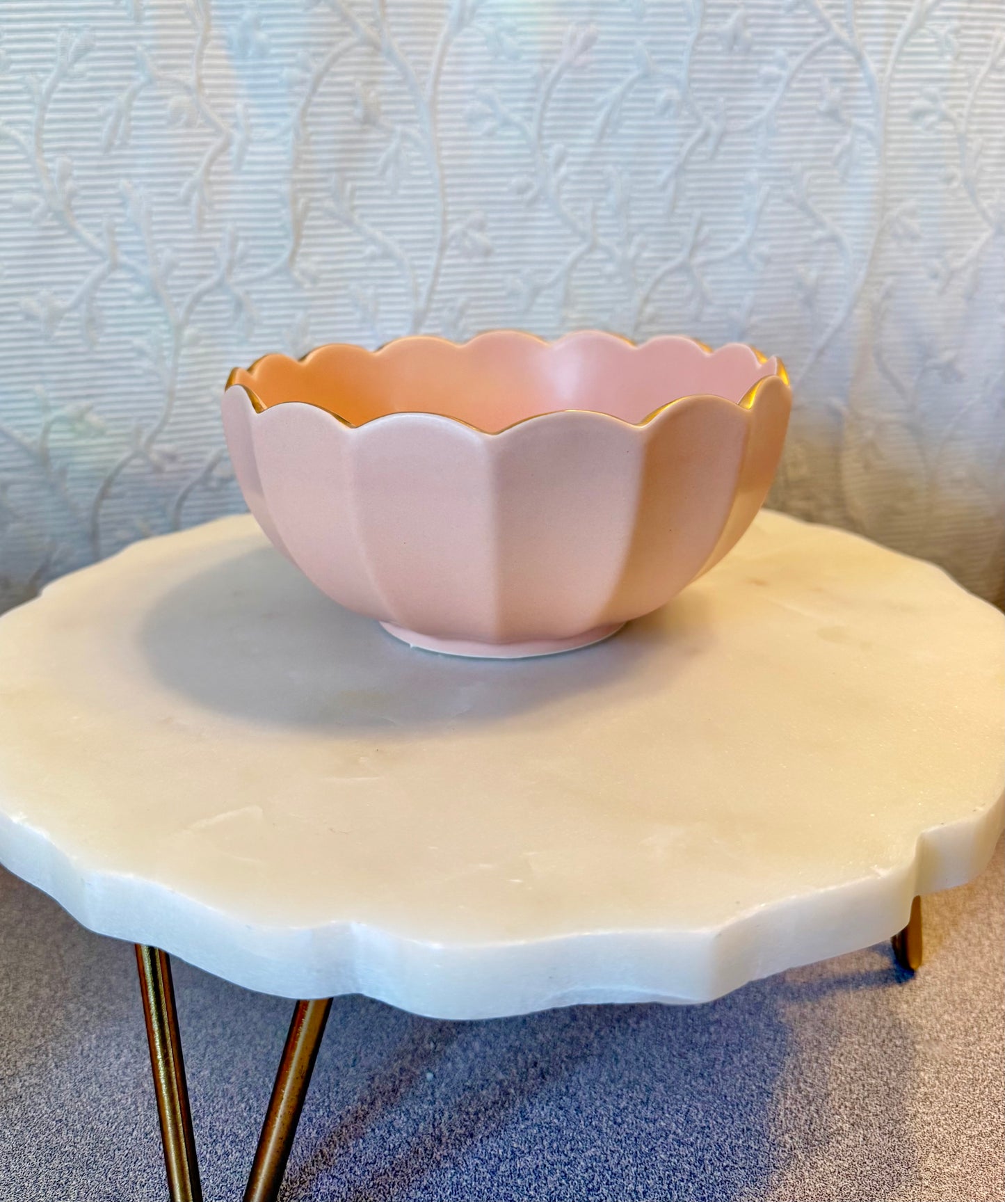 Blush Pink Bowl Soy Wax Candle