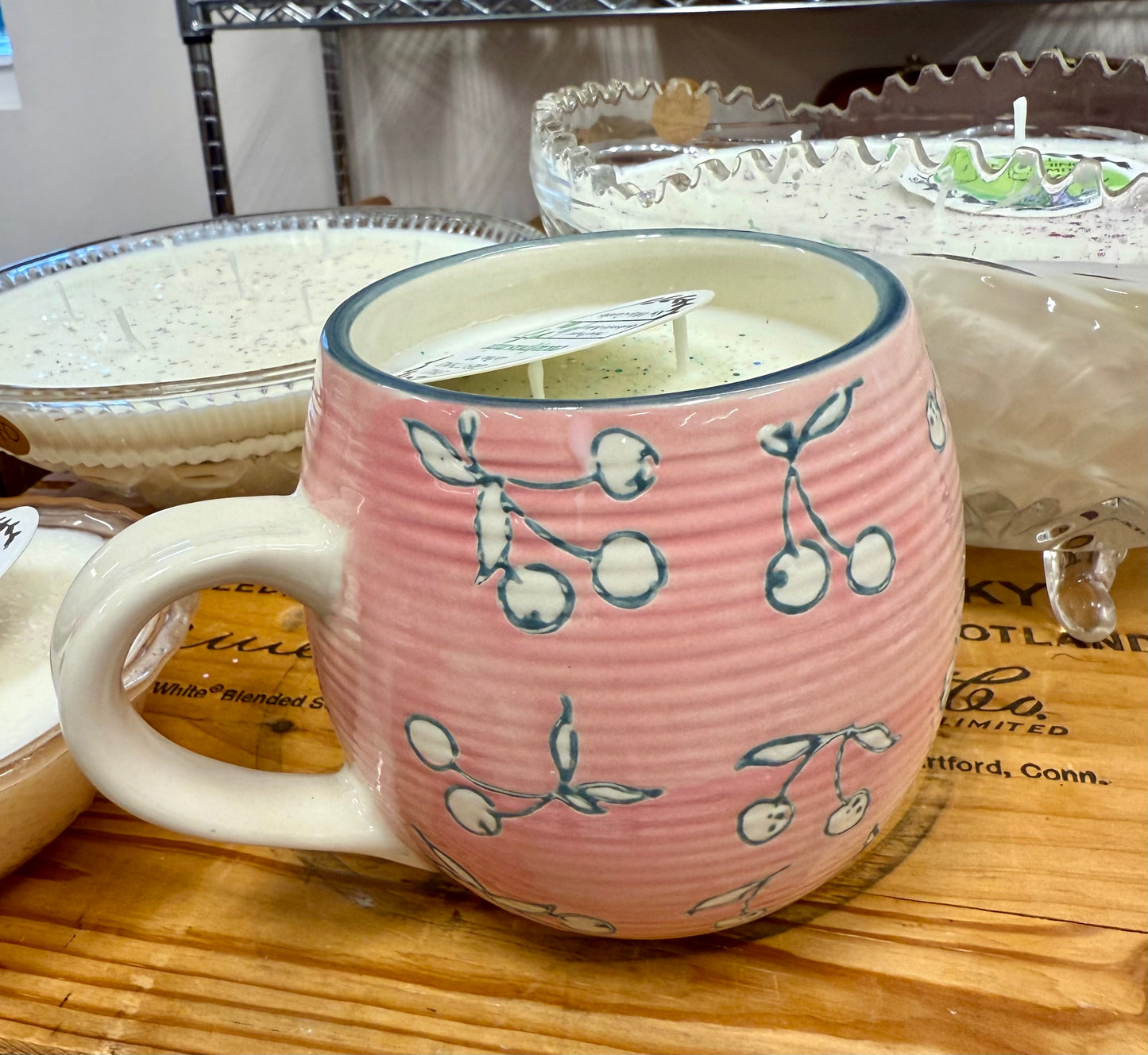 Life is Sweet Cherry Mug Soy Wax Candle