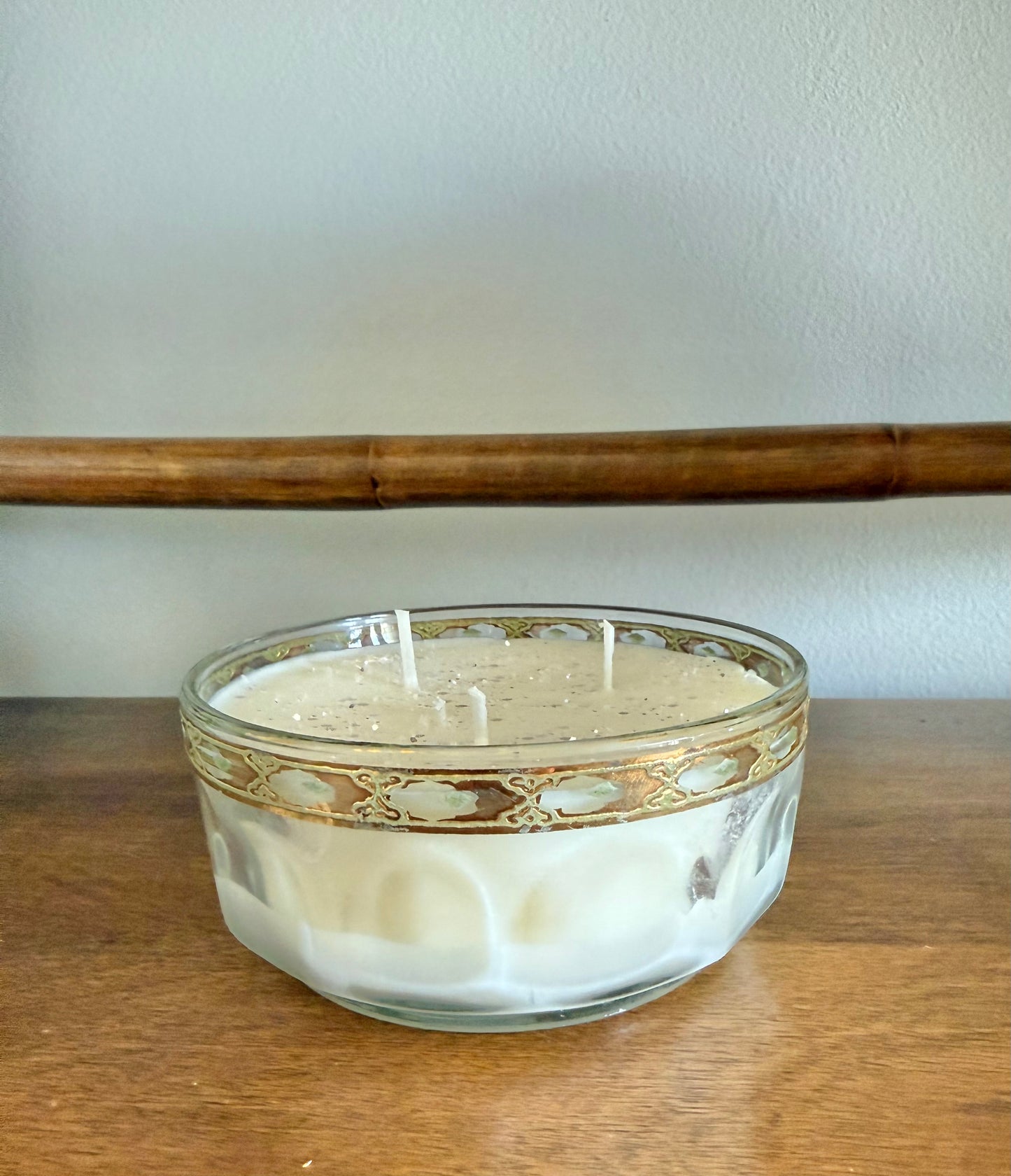 Bowl with Gold and Green Edge