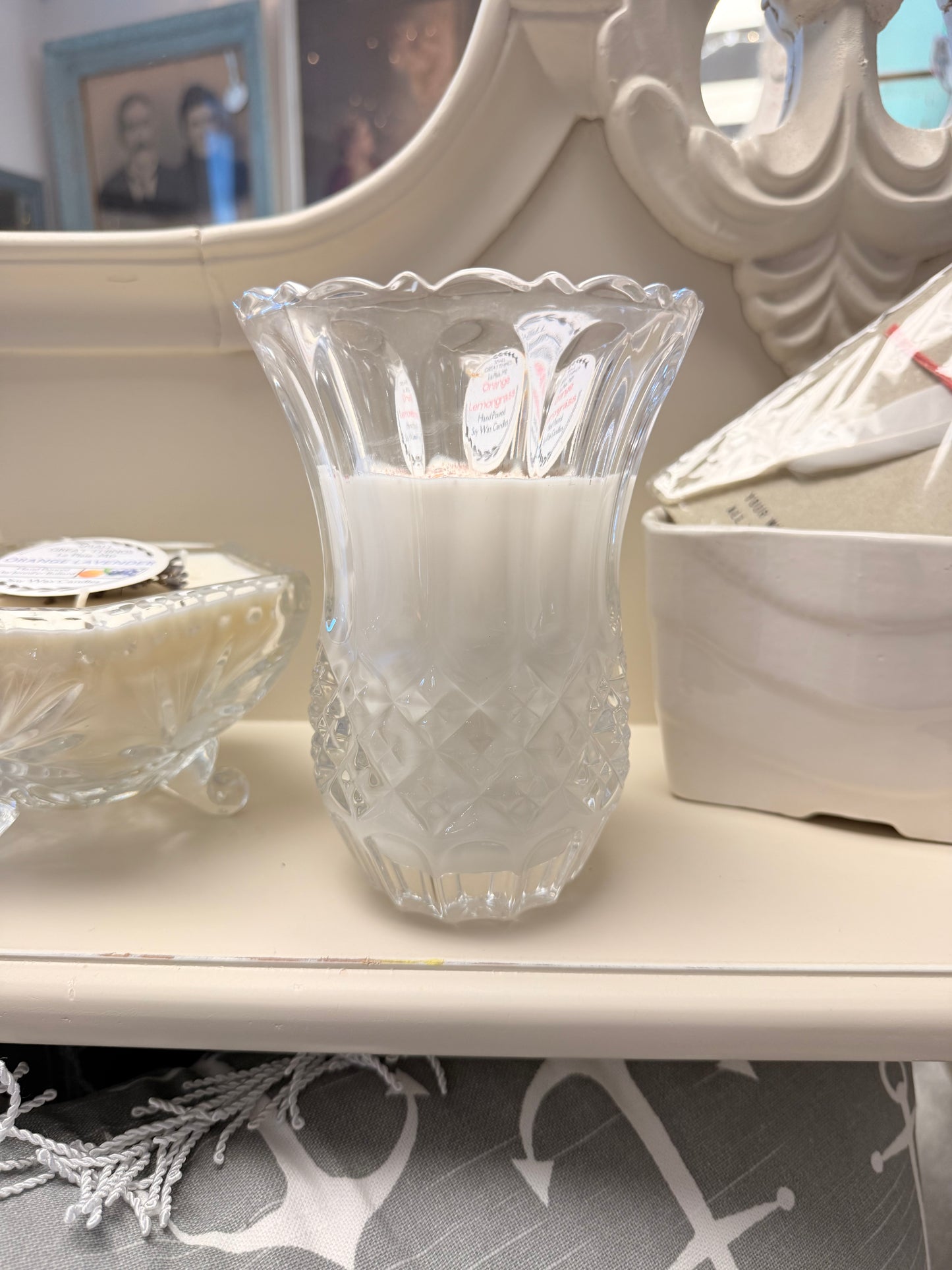 Vintage Vase with Flared Top Soy Wax Candle