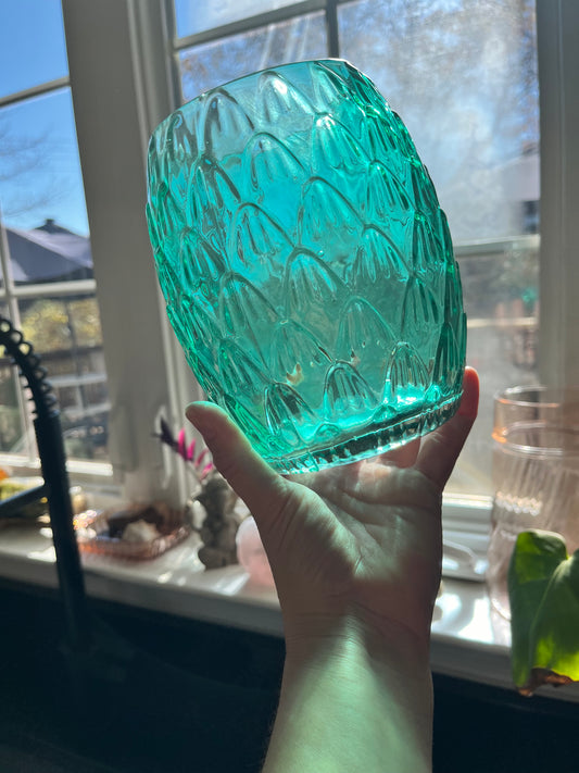 Teal Vase Custom Candle