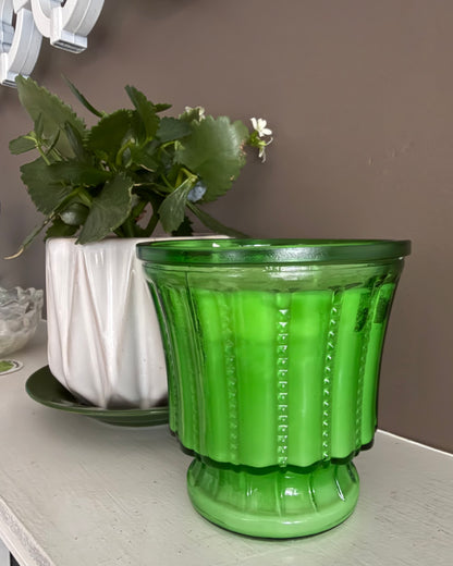 Vintage Green Vase Soy Wax Candle