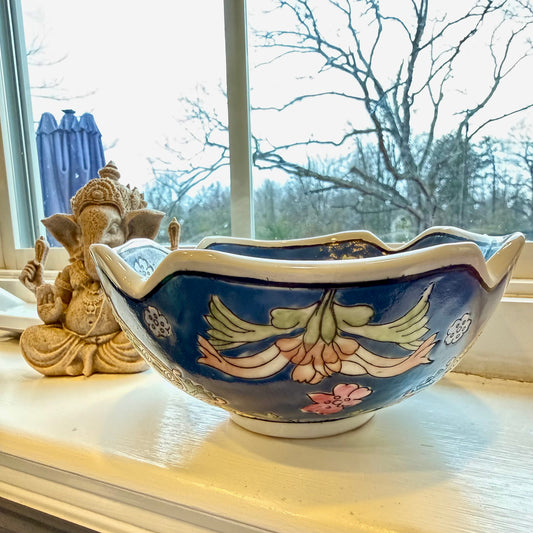 Vintage Asian Chinoiserie Bowl Custom Candle