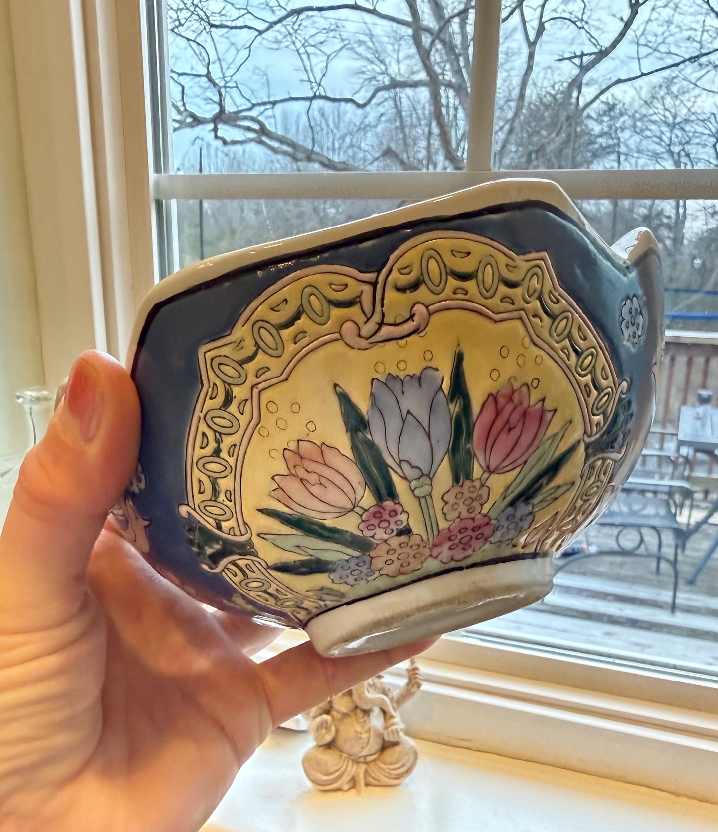 Vintage Asian Chinoiserie Bowl Custom Candle