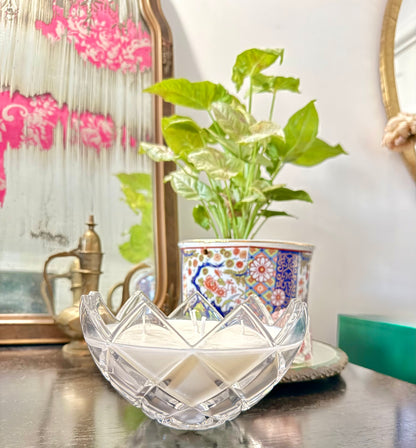 Crystal Lotus Bowl Soy Wax Candle