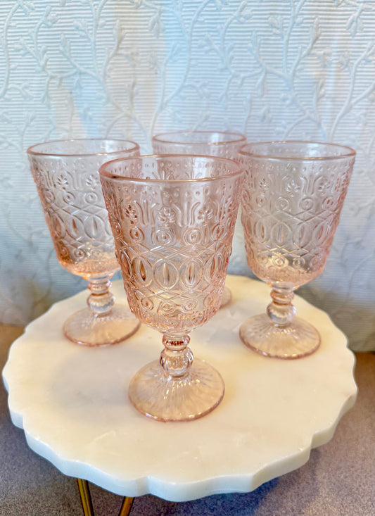 Pink Wine Glass Custom Candle