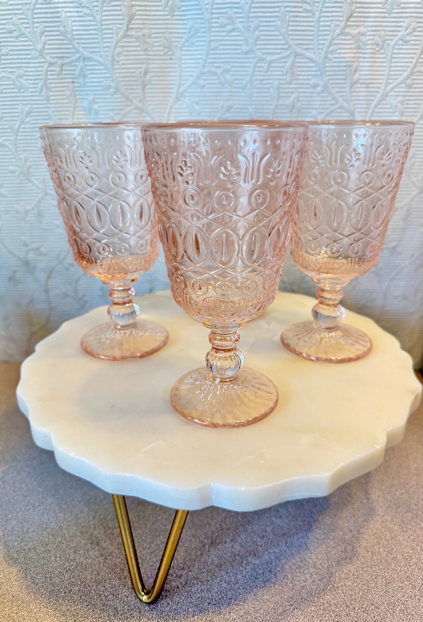 Pink Wine Glass Custom Candle