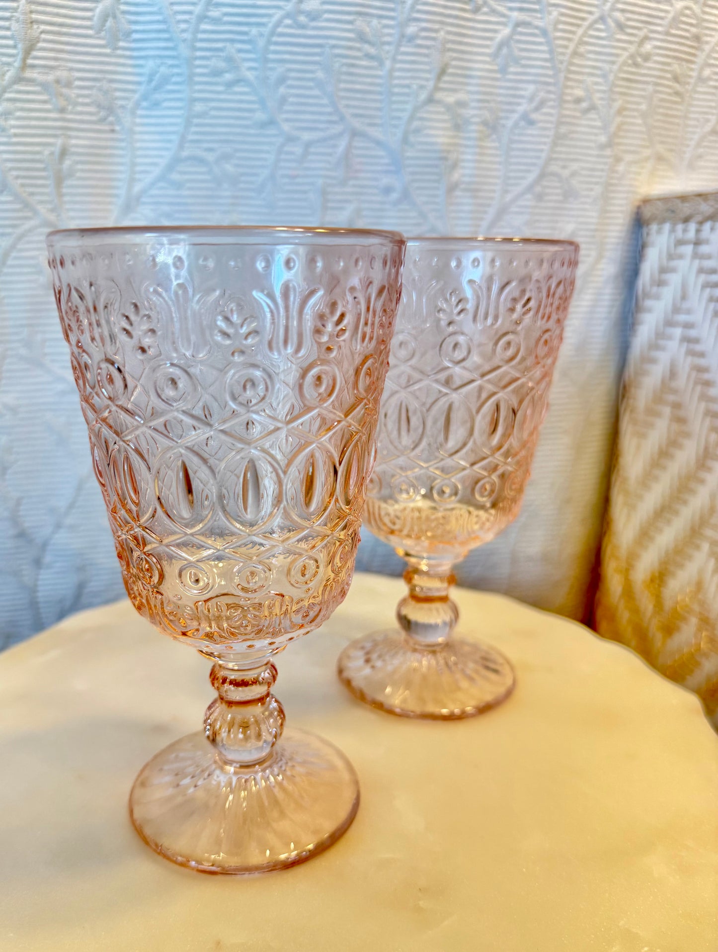Pink Wine Glass Custom Candle