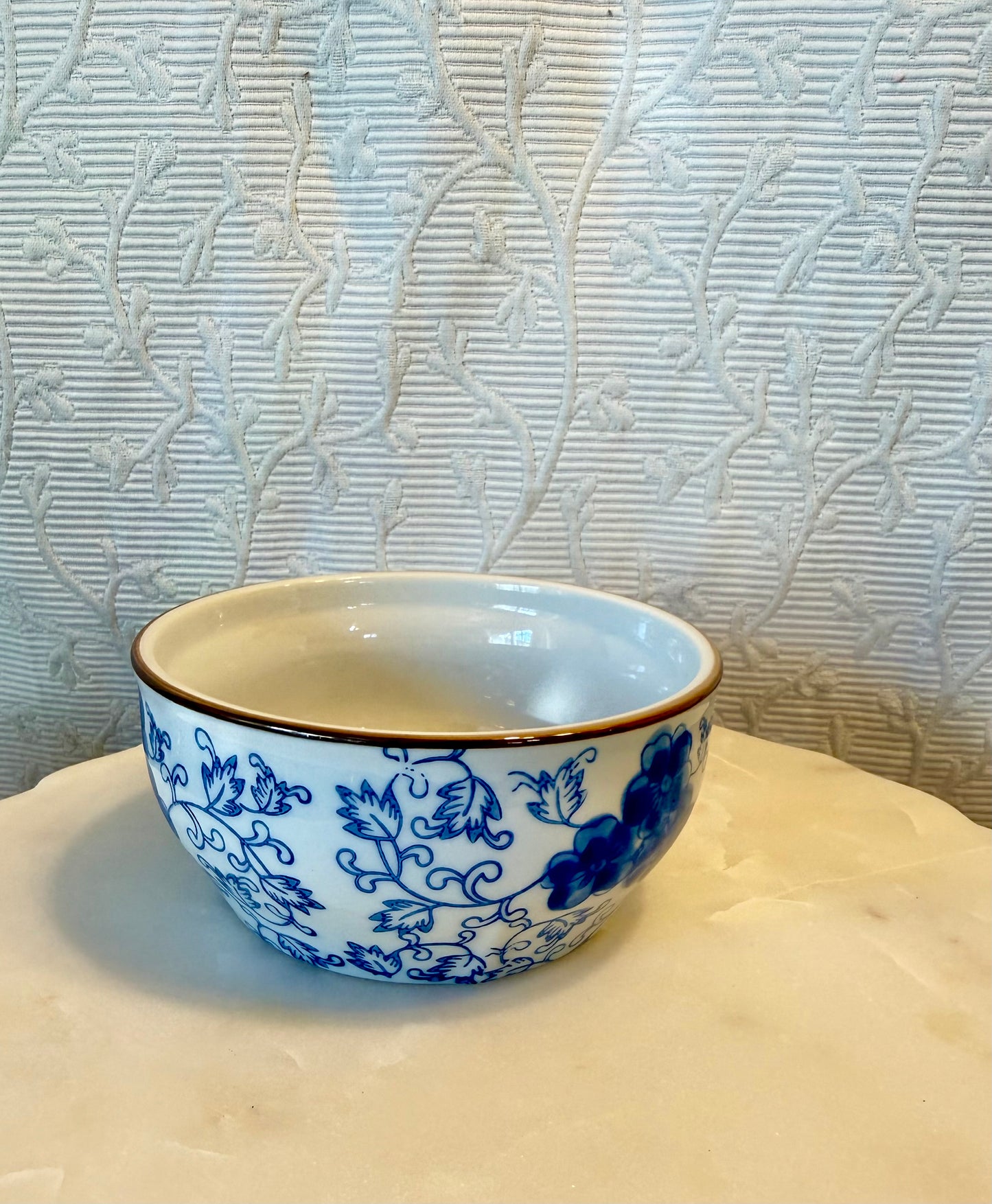 Blue and White Asian Bowl Custom Candle