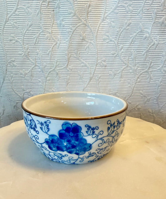 Blue and White Asian Bowl Custom Candle