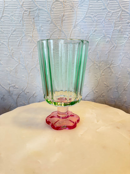 Adorable Flower Wine Glass Custom Candle