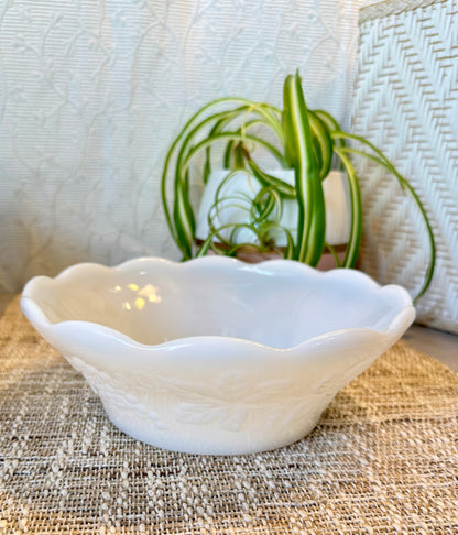 Vintage Milk Glass Berry Bowl Custom Candle