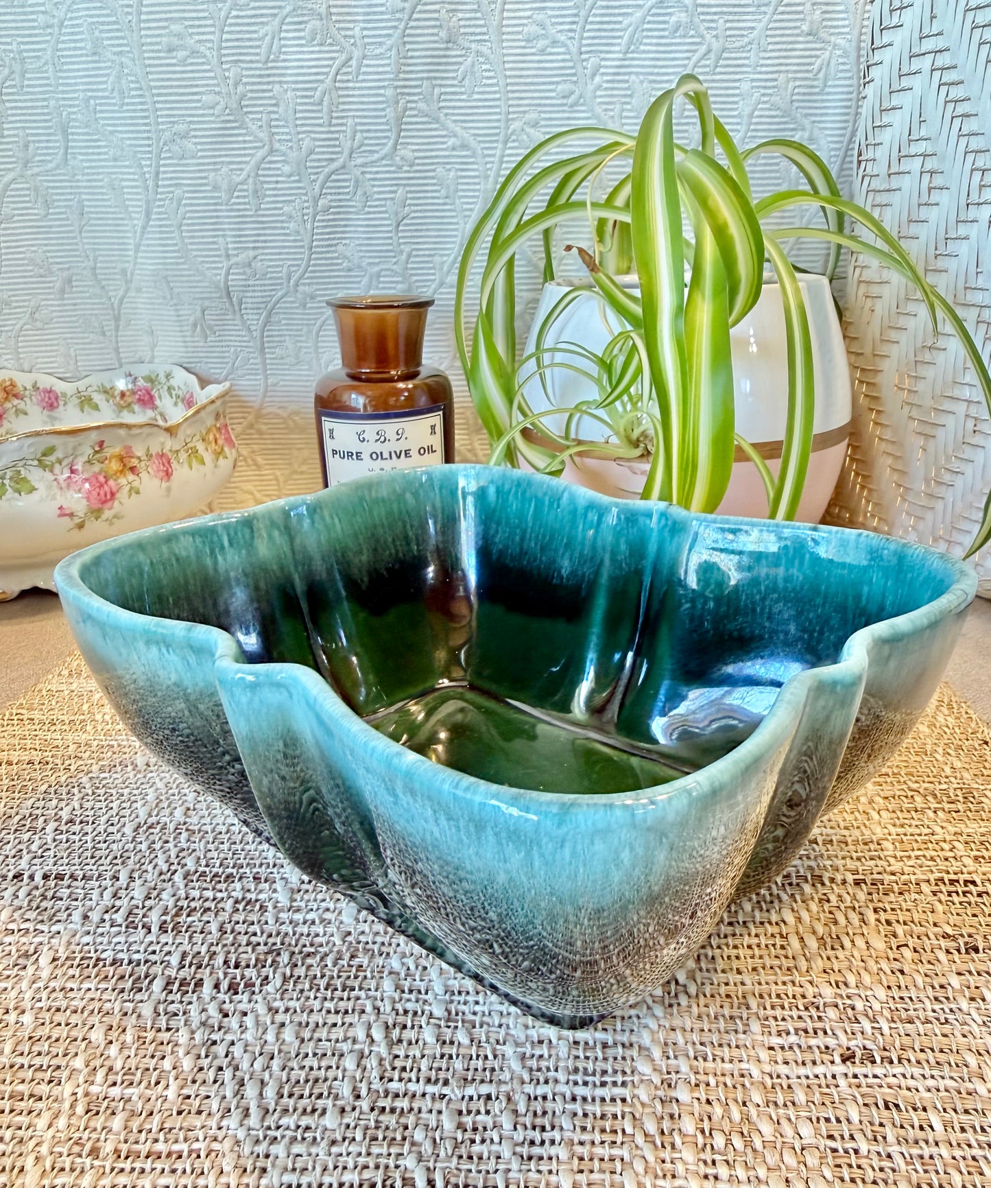 Vintage Ceramic Planter Custom Candle