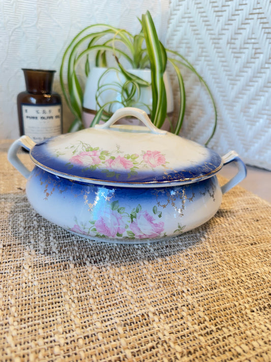 Vintage Porcelain Covered Serving Dish Custom Candle