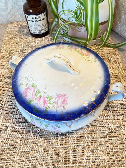 Vintage Porcelain Covered Serving Dish Custom Candle