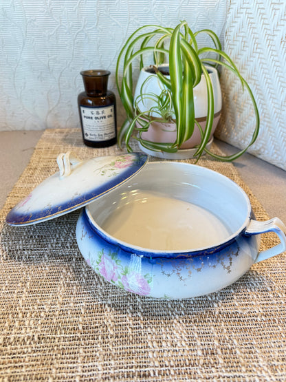 Vintage Porcelain Covered Serving Dish Custom Candle