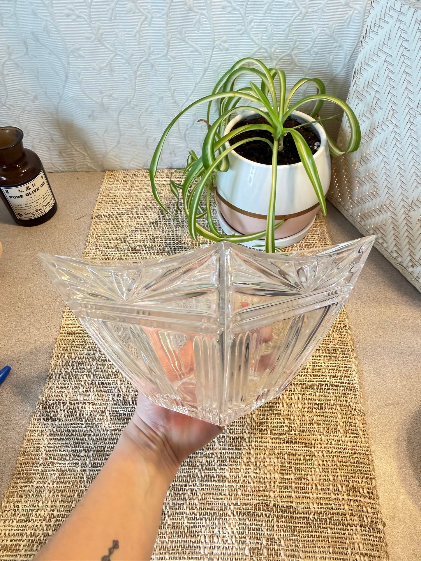 Square Crystal Bowl Custom Candle