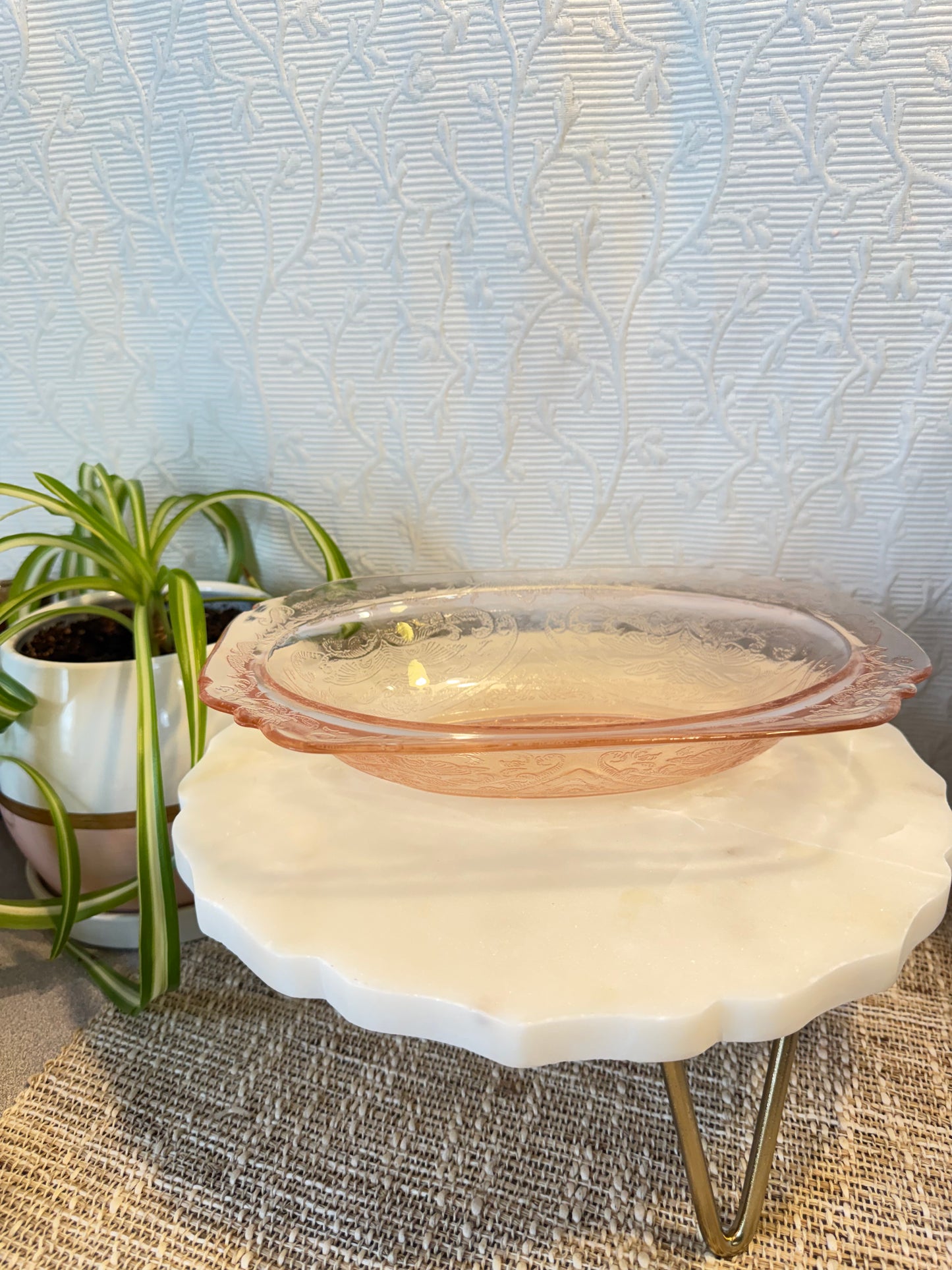 Pink Depression Bowl Custom Candle