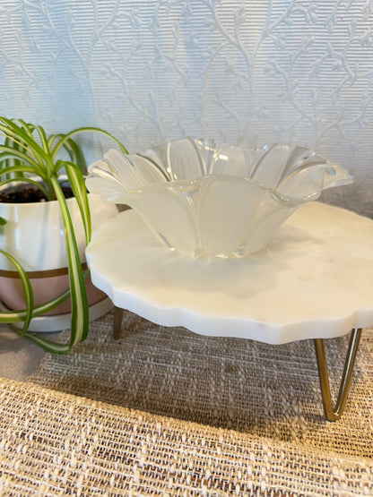 Frosted Flower Bowl Custom Candle