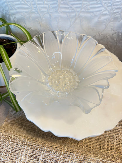 Frosted Flower Bowl Custom Candle