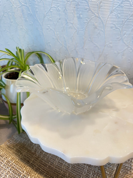 Frosted Flower Bowl Custom Candle