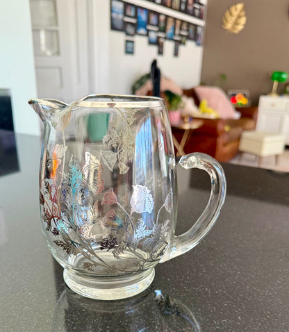 Pitcher with Silver Flowers