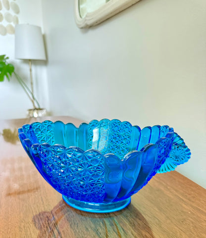 Custom Vintage Luxury: Fenton Daisy and Button Serving Bowl Soy Candle