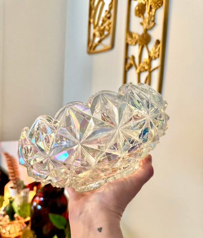 Vintage Iridescent Bowl Custom Candle