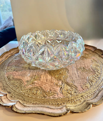 Vintage Iridescent Bowl Custom Candle