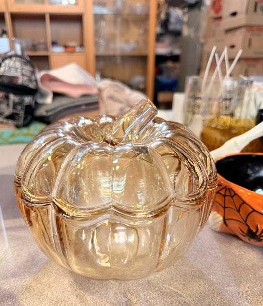 Iridescent Pumpkin Canister Custom Candle