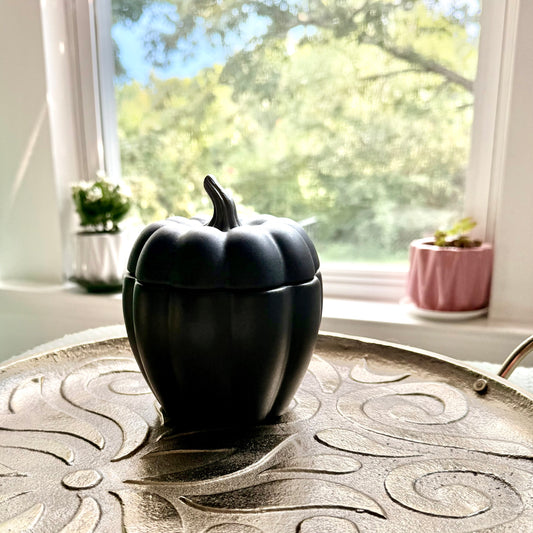 Black Pumpkin Canister Custom Candle